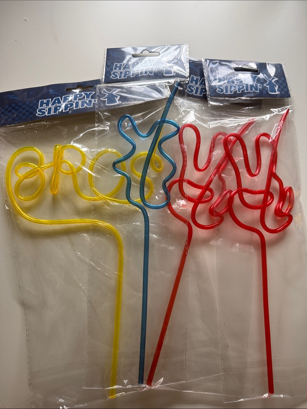 Dutch Bros Party Straws - Red, Yellow, Blue (each sold separately)